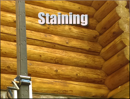  Fairmont, North Carolina Log Home Staining